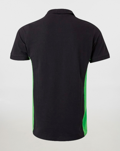Polo διχρωμο κοντομάνικο t-shirt,Velilla,105504, BLACK/LIME GREEN