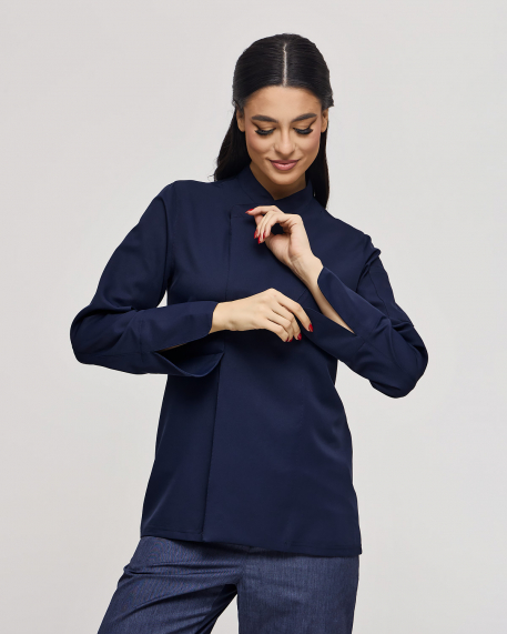 Unisex σακάκι απο microfibra με πλάτη coolmax, μακρύ μανίκι, Velilla, SOBBO- 405210, NAVY BLUE
