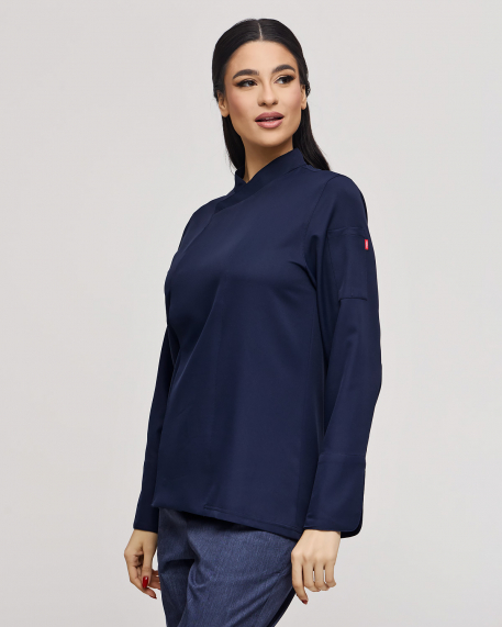 Unisex σακάκι απο microfibra με πλάτη coolmax, μακρύ μανίκι, Velilla, SOBBO- 405210, NAVY BLUE