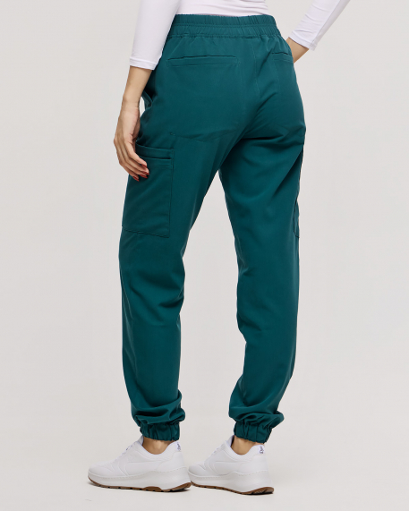 Παντελόνι stretch τύπου jogger με ελαστική ζώνη, Velilla, EASY - 533021S, JUNGLE GREEN