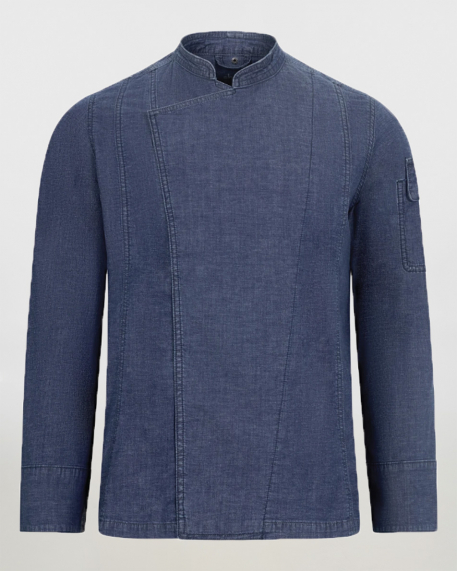 Σακάκι σεφ με μακρύ μανίκι, Velilla, 405212S, DENIM