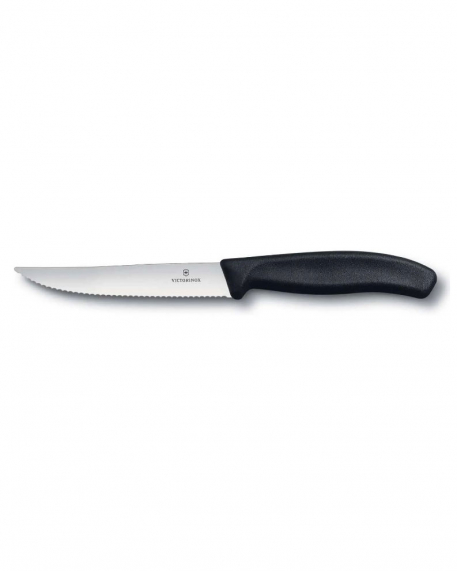 Μαχαίρι steak και pizza οδοντωτό 12cm μαύρη λαβή Gourmet Swiss Classic, Victorinox 6.7933.12, ΜΑΥΡΟ
