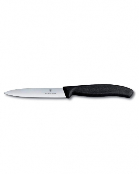 Μαχαίρι κουζίνας 10cm μυτερό, μαύρη λαβή Swiss Classic, Victorinox, 6.7703, ΜΑΥΡΟ