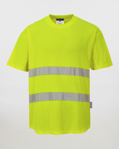 T-shirt με κοντό μανίκι και ανακλαστικές ταινίες, Portwest, C394, ΚΙΤΡΙΝΟ
