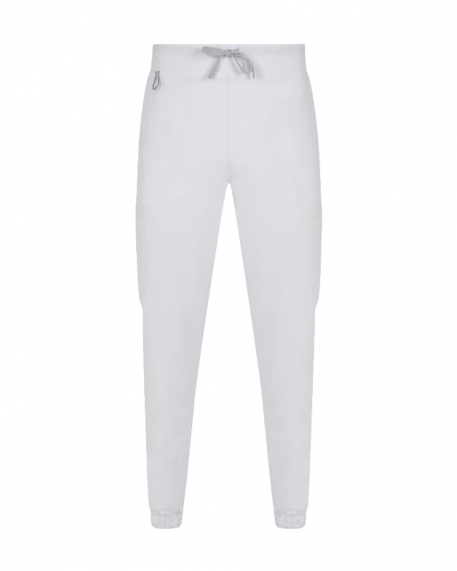 Παντελόνι stretch τύπου jogger με ελαστική ζώνη, Velilla, EASY - 533021S, WHITE