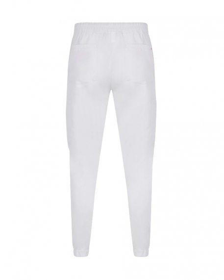 Παντελόνι stretch τύπου jogger με ελαστική ζώνη, Velilla, EASY - 533021S, WHITE
