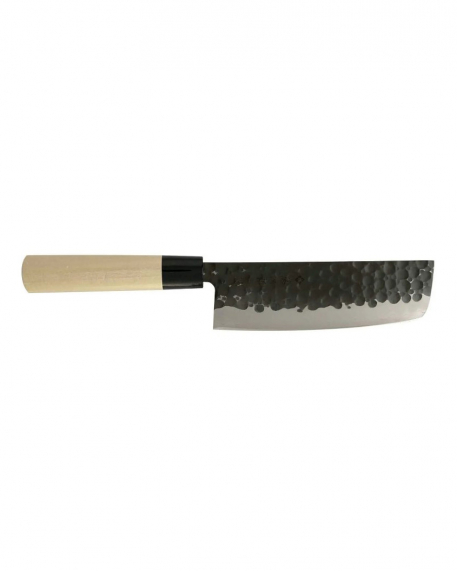 Μαχαίρι Nakiri 16.5cm σφυρήλατο με λαβή μανόλιας Hammered, Tojiro, F-1113, ΚΑΦΕ