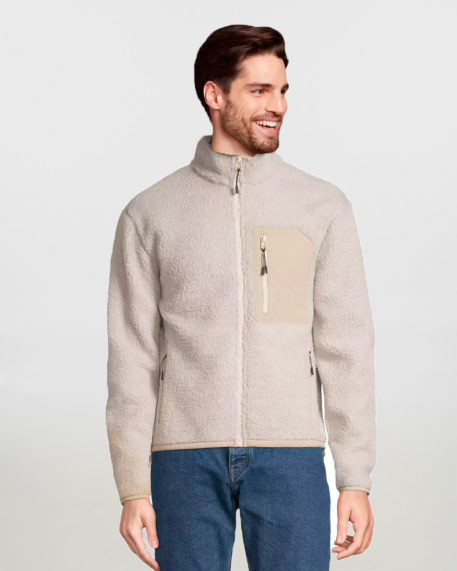 Unisex sherpa τζάκετ, Sols, Fury-04042, SHEAR BEIGE/BEIGE