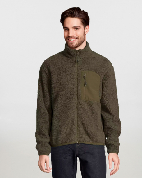 Unisex sherpa τζάκετ, Sols, Fury-04042, ARMY/DARK ARMY
