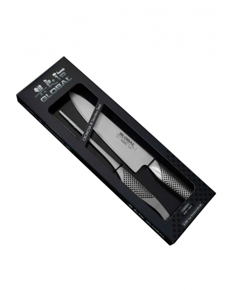 Μαχαίρι σεφ 21cm και λαβίδα 30cm σετ 2 τμχ, Global, G-228, INOX