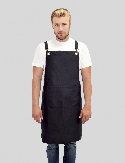 Ολόσωμη ποδιά με χιαστί πλάτη, About Basics, Shape-00410, BLACK