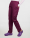 Unisex παντελόνι από σύμμικτη καμπαρντίνα 170gr/m², με ελαστική μέση και 3 τσέπες, BRAVE-322.17, ΣΚΟΥΡΟ ΜΩΒ