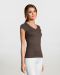 Γυναικείο t-shirt, με κοντό μανίκι και "βε" λαιμόκοψη, Sols, Moon-11388, DARK GREY