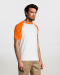 Ανδρικό T-shirt δίχρωμο, Sols, Funky-11190, WHITE/ORANGE