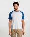 Ανδρικό T-shirt δίχρωμο, Sols, Funky-11190, WHITE/ROYAL