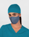 Ιατρικό Unisex σκουφάκι, με κουμπιά στήριξης μάσκας, Hover-407, ΜΠΛΕ ΟΙΝΟΠΝΕΥΜΑΤΟΣ