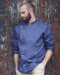 Ανδρικό σακάκι σεφ σε στυλ Jeans, Karlowsky, CHEF JACKET JEANS-STYLE-JM24, VINTAGE BLUE