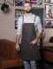 Ολόσωμη βαμβακερή ποδιά, Karlowsky, BIB APRON URBAN X-STYLE LS25, CHOCOLATE