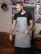 Ολόσωμη βαμβακερή ποδιά, Karlowsky, BIB APRON URBAN X-STYLE LS25, STONE GREY