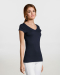 Γυναικείο t-shirt, με κοντό μανίκι και "βε" λαιμόκοψη, Sols, Moon-11388, FRENCH NAVY