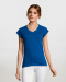 Γυναικείο t-shirt, με κοντό μανίκι και "βε" λαιμόκοψη, Sols, Moon-11388, ROYAL BLUE