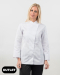 Γυναικείο σακάκι μαγειρικής με ασύμμετρο κρυφό κούμπωμα, ROSARIA-2153.20, ΛΕΥΚΟ