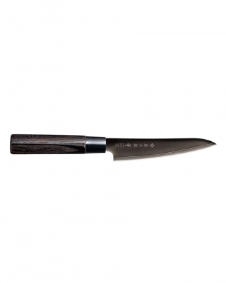 Μαχαίρι γενικής χρήσης 13cm, με λαβή καστανιάς, Black Zen, Tojiro, FD-1562, ΜΑΥΡΟ