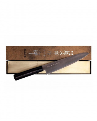 Μαχαίρι γενικής χρήσης 13cm, με λαβή καστανιάς, Black Zen, Tojiro, FD-1562, ΜΑΥΡΟ