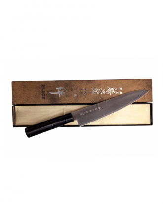 Μαχαίρι σεφ 18cm, με λαβή καστανιάς, Black Zen, Tojiro, FD-1563, ΜΑΥΡΟ