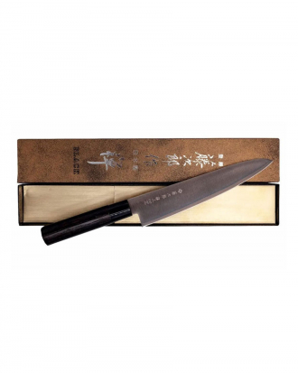 Μαχαίρι σεφ 21cm με λαβή καστανιάς Black Zen, Tojiro, FD-1564, ΜΑΥΡΟ