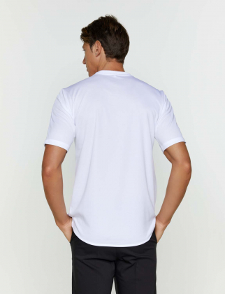 Cool n Soft stretch t-shirt, με πλάτη από ελαστική dryfit microfiber, KOBO-22CTSU4, ΛΕΥΚΟ