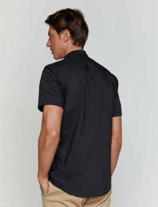 Ανδρικό ΜΑΟ stretch πουκάμισο κοντό μανίκι Velilla, Miro-405012S, BLACK
