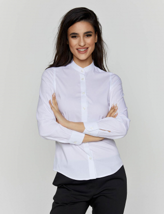 Γυναικείο ΜΑΟ stretch πουκάμισο μακρύ μανίκι Velilla, Masta-405015S, WHITE