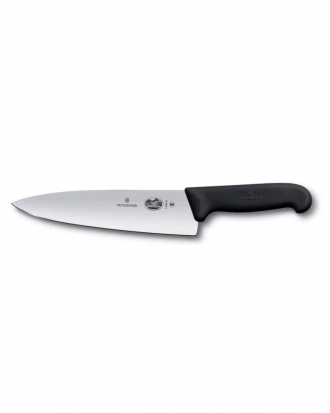 Μαχαίρι σεφ 20cm εξτρα φαρδιά λάμα, λαβή Fibrox,Victorinox, 5.2063.20, ΜΑΥΡΟ
