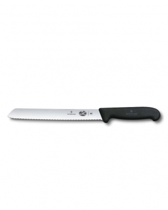 Μαχαίρι οδοντωτό, ψωμιού 21cm,με λαβή Fibrox, Victorinox, 5.2533.21, ΜΑΥΡΟ