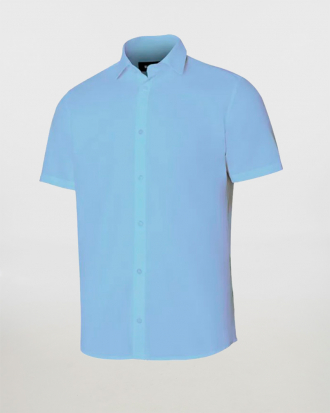 Ανδρικό κοντομάνικο πουκάμισο με ιταλικό γιακά, Velilla, Octa-405008, SKY BLUE