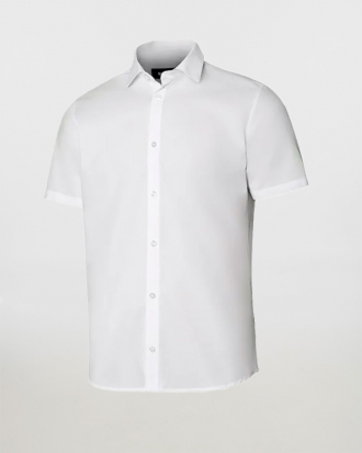 Ανδρικό κοντομάνικο πουκάμισο με ιταλικό γιακά, Velilla, Octa-405008, WHITE