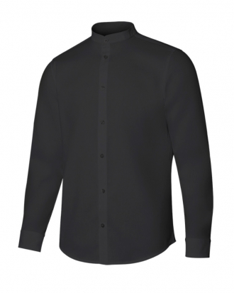 Ανδρικό ΜΑΟ stretch πουκάμισο μακρύ μανίκι Velilla, Mod-405013S, BLACK