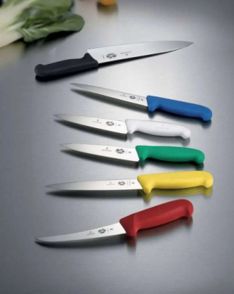 Μαχαίρι τεμαχισμού μυτερό 25cm λαβή Fibrox,Victorinox, 5.4403.25, ΜΑΥΡΟ