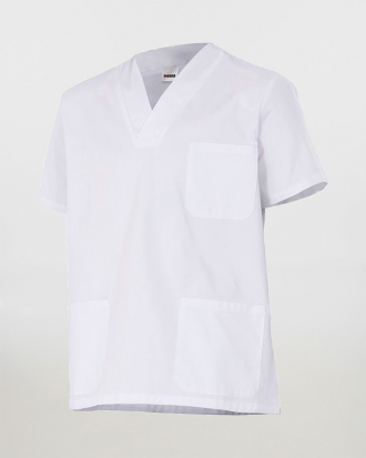 Unisex μπλούζα με βε λαιμόκοψη, Velilla, Camea-587, WHITE