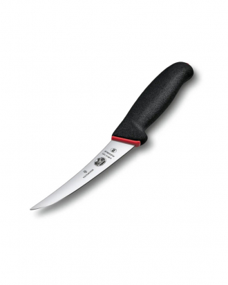 Μαχαίρι ξεκοκαλίσματος με καμπύλη, στενή εύκαμπτη λάμα 12cm με λαβή  Fibrox Dual grip,Victorinox, 5.6613.12D, ΜΑΥΡΟ