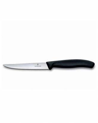 Μαχαίρι steak 11cm, οδοντωτό, με μαύρη λαβή Swiss Classic, Victorinox, 6.7233.20, ΜΑΥΡΟ