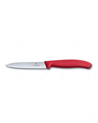 Μαχαίρι κουζίνας 10cm. μυτερό, κόκκινη λαβή Swiss Classic, Victorinox, 6.7701, ΚΟΚΚΙΝΟ