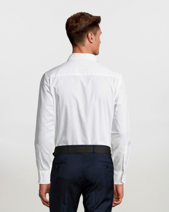Ανδρικό μακρυμάνικο stretch πουκάμισο Sols, Brighton-17000, WHITE