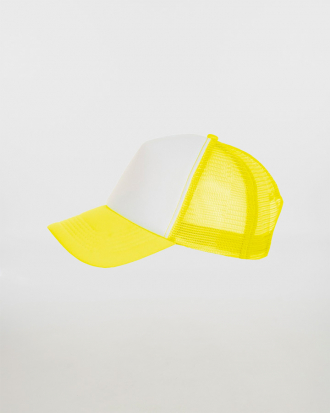Πεντάφυλλο καπέλο με δίχτυ, Sols, Bubble-01668, WHITE/NEON YELLOW