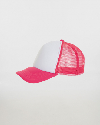 Πεντάφυλλο καπέλο με δίχτυ, Sols, Bubble-01668, WHITE/NEON CORAL