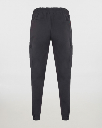 Παντελόνι stretch τύπου jogger με ελαστική ζώνη, Velilla, EASY - 533021S, DARK GREY