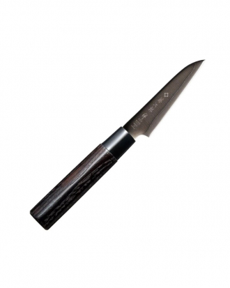 Μαχαίρι αποφλοίωσης 9cm, με λαβή καστανιάς,Black Zen, Tojiro, FD-1561, ΜΑΥΡΟ