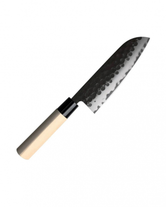 Μαχαίρι Santoku 16.5cm σφυρήλατο με λαβή μανόλιας DP Hammered, Tojiro, F-1112, ΚΑΦΕ