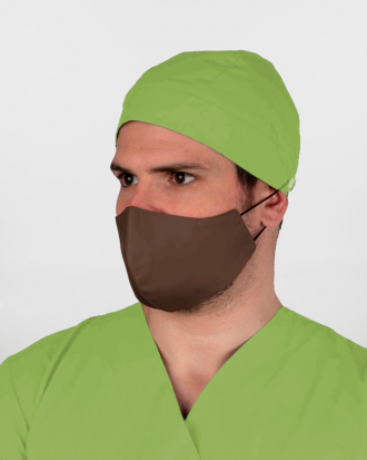 Ιατρικό Unisex σκουφάκι, με κουμπιά στήριξης μάσκας, Hover-407, ΛΑΧΑΝΙ